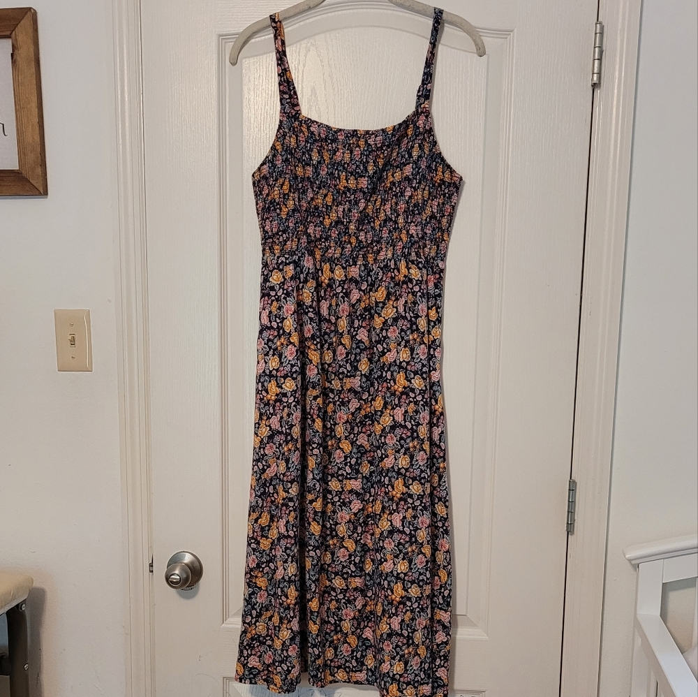 Old Navy Floral Smoked Midi Dress